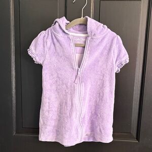 Ruffle Butts Lavender Hooded swim coverup for Kids